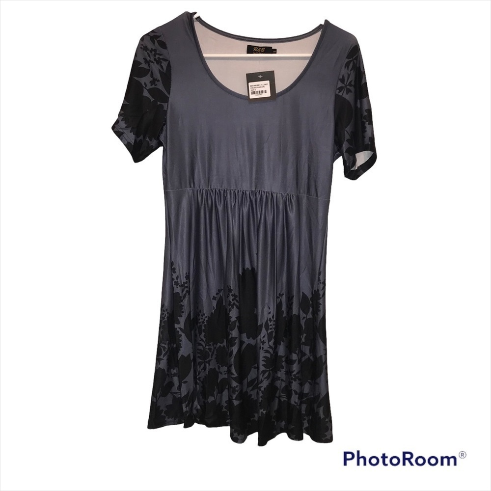𝅺R&B Collection charcoal gray dress